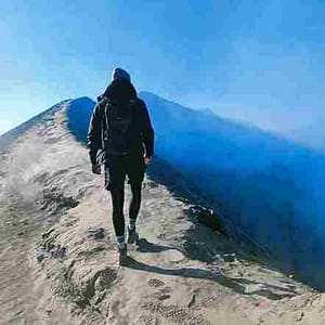 Hiking to the top of Mount Bromo